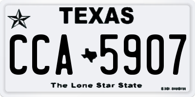TX license plate CCA5907