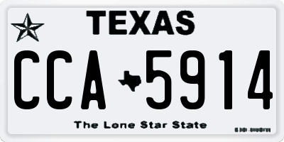 TX license plate CCA5914