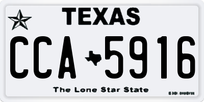 TX license plate CCA5916