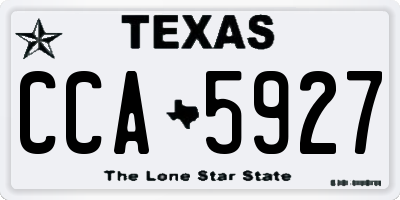 TX license plate CCA5927