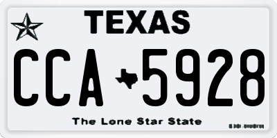 TX license plate CCA5928