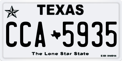 TX license plate CCA5935