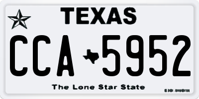 TX license plate CCA5952