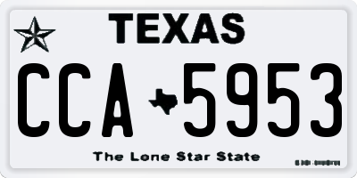 TX license plate CCA5953