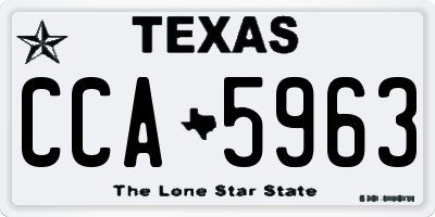 TX license plate CCA5963