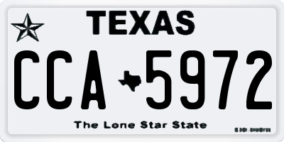TX license plate CCA5972