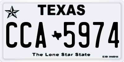 TX license plate CCA5974