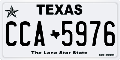 TX license plate CCA5976