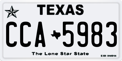 TX license plate CCA5983