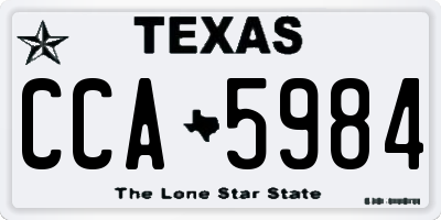 TX license plate CCA5984