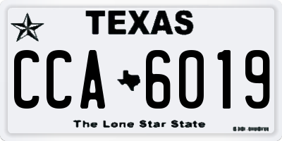 TX license plate CCA6019