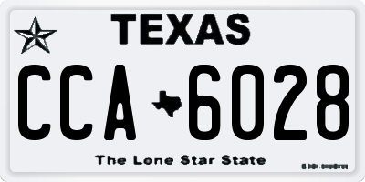 TX license plate CCA6028