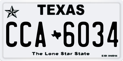 TX license plate CCA6034