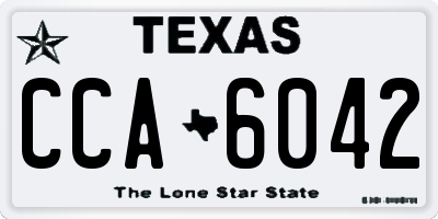 TX license plate CCA6042