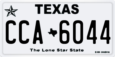 TX license plate CCA6044