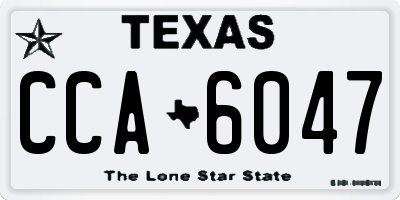 TX license plate CCA6047