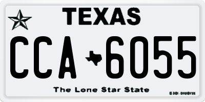TX license plate CCA6055