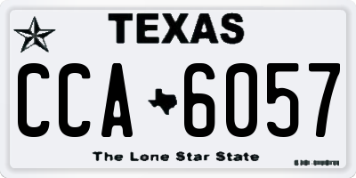 TX license plate CCA6057