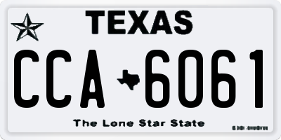 TX license plate CCA6061