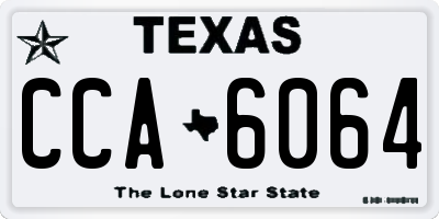 TX license plate CCA6064