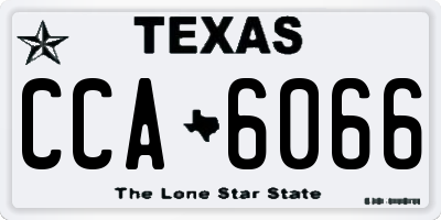 TX license plate CCA6066