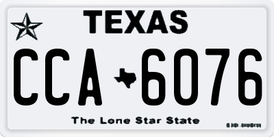 TX license plate CCA6076