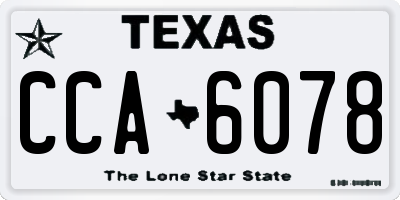 TX license plate CCA6078