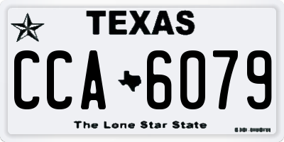 TX license plate CCA6079