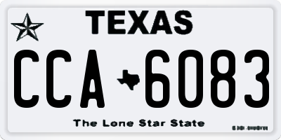 TX license plate CCA6083
