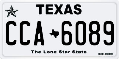 TX license plate CCA6089