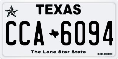 TX license plate CCA6094