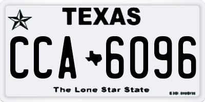 TX license plate CCA6096