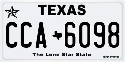 TX license plate CCA6098