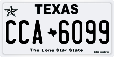 TX license plate CCA6099