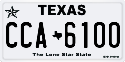 TX license plate CCA6100