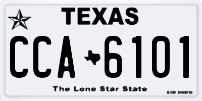 TX license plate CCA6101