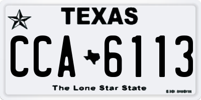 TX license plate CCA6113