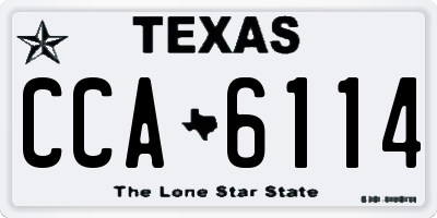 TX license plate CCA6114