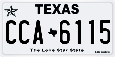 TX license plate CCA6115