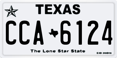 TX license plate CCA6124