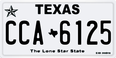 TX license plate CCA6125