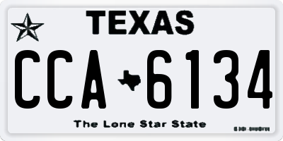 TX license plate CCA6134