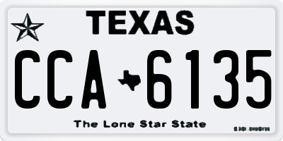 TX license plate CCA6135