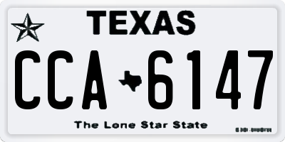 TX license plate CCA6147