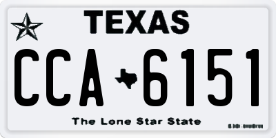 TX license plate CCA6151