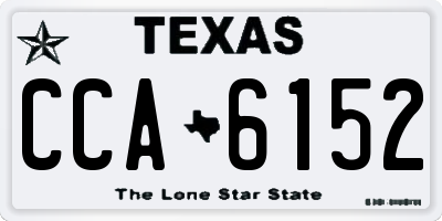 TX license plate CCA6152