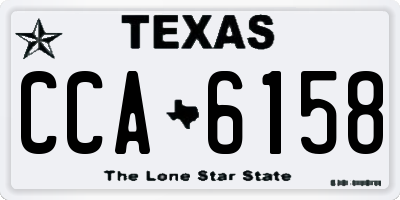 TX license plate CCA6158