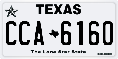 TX license plate CCA6160