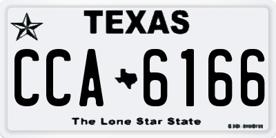 TX license plate CCA6166