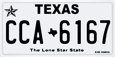 TX license plate CCA6167